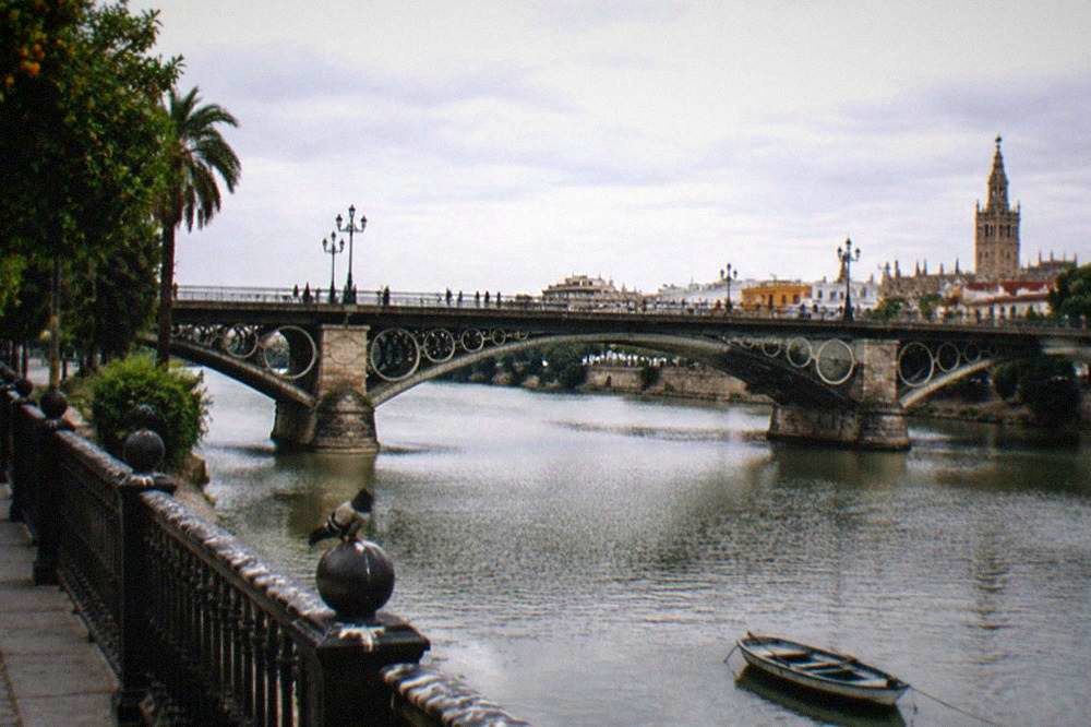 Puente de Triana bridge crossing the Guadalquivir River